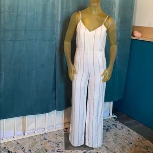 White linen jumpsuit! Gorgeous!!